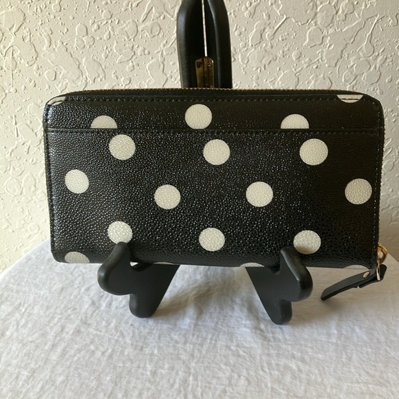 Kate Spade: Spencer Sunshine Dot Zip-around Wallet- 12 card slots-3 slip pockets - Picture 6 of 16